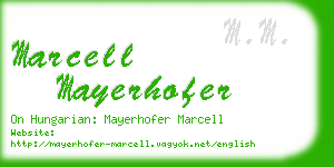 marcell mayerhofer business card